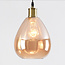 Lampe suspendue design verre brun aspect lisse 3-lumières - Verona