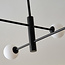 Plafonnier Stiri 4 lumières noir avec verre blanc laiteux