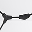 Suspension Philip 7 lumières en verre transparent - noir