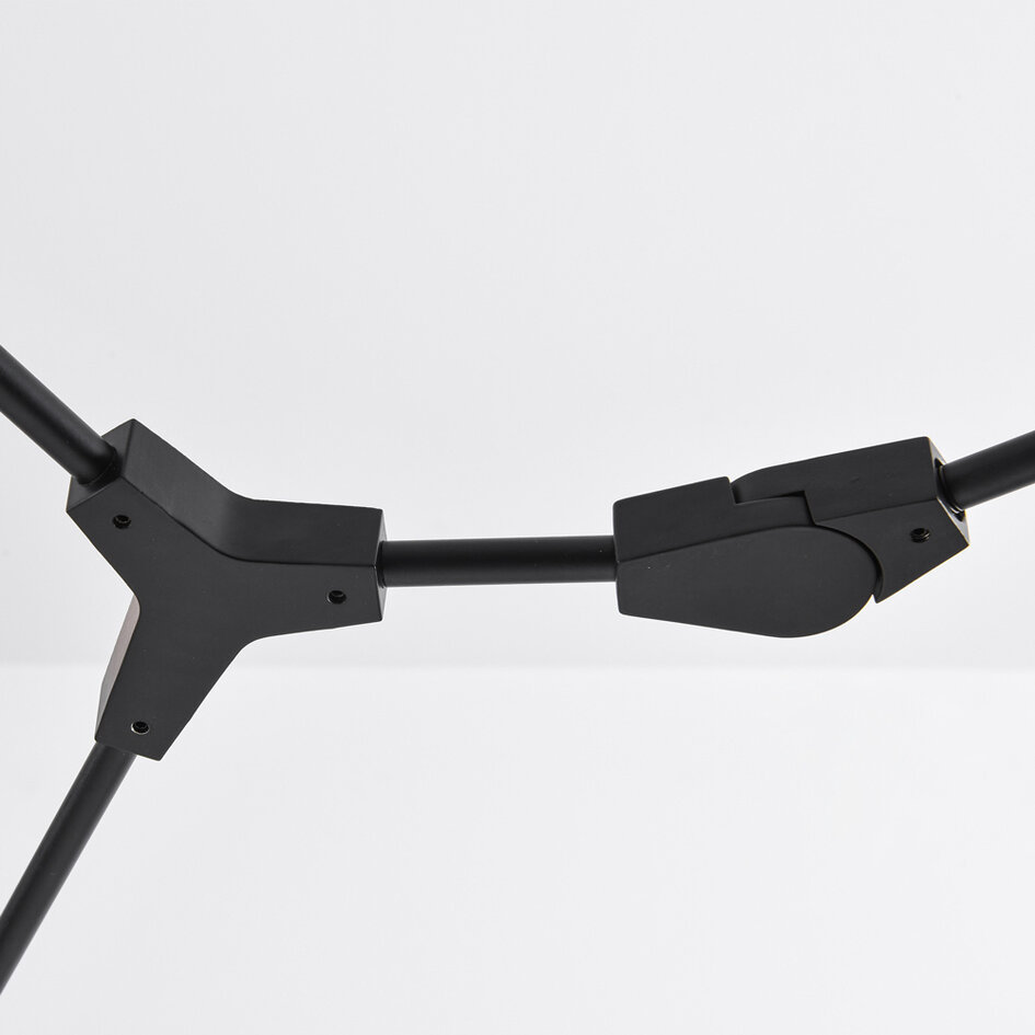 Suspension design 7 lumières en noir avec verre transparent - Philip