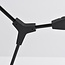 Suspension design 7 lumières en noir avec verre fumé - Phaedra