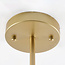 Suspension design 7 lumières en doré avec verre ambré - Stefanie
