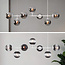 Design hanglamp wit frame en smoke glas - Hepta