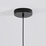Lampe suspendue design cadre noir et globes en verre ambré - Hepta