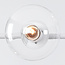 Design hanglamp wit frame en melkwit of transparant glas  - Hepta