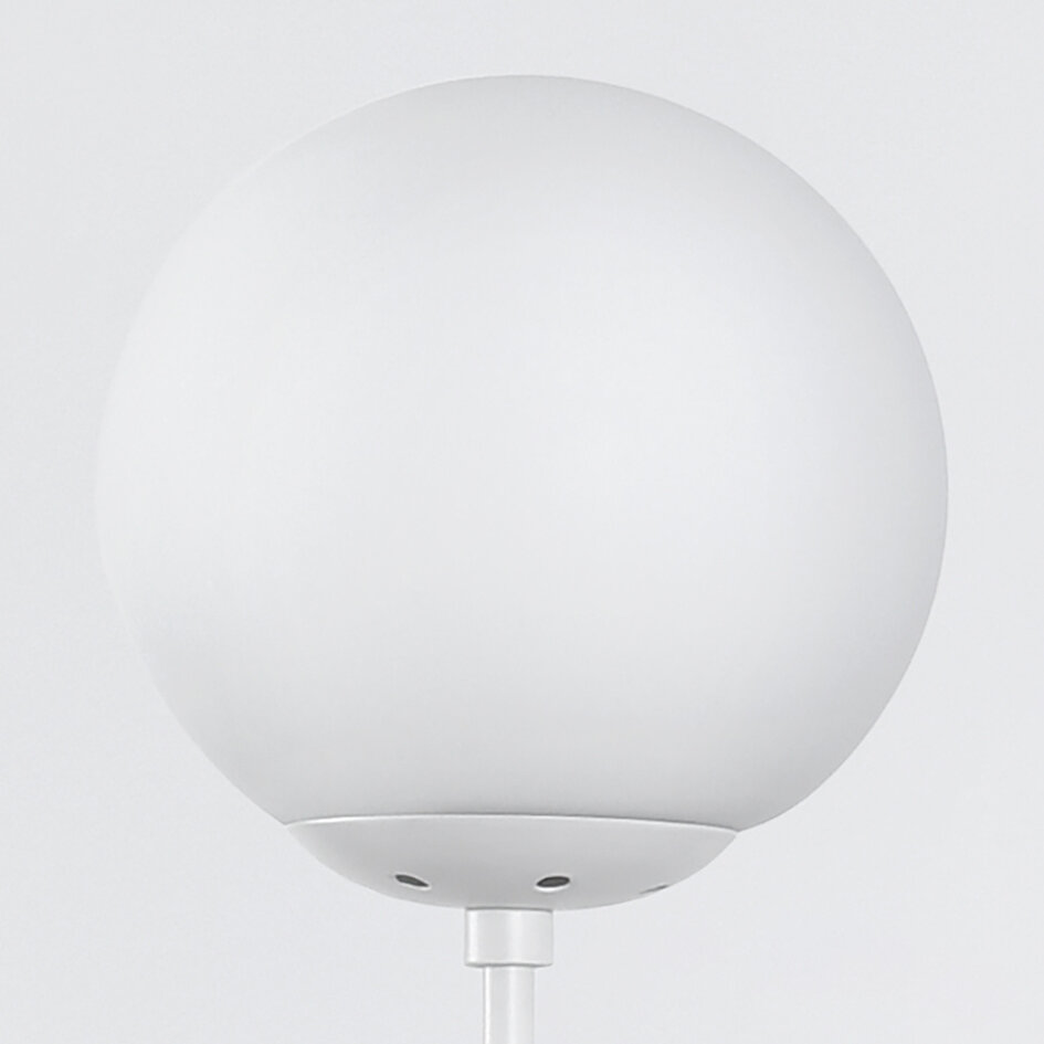 Design hanglamp wit frame en melkwit of transparant glas  - Hepta