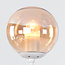 Design hanglamp wit frame en amber glazen bollen - Hepta