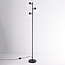 Vloerlamp Pieta met melkwit glas - draaibaar