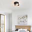 Draaibare plafondlamp met amber glas, 3-lichts - Peri