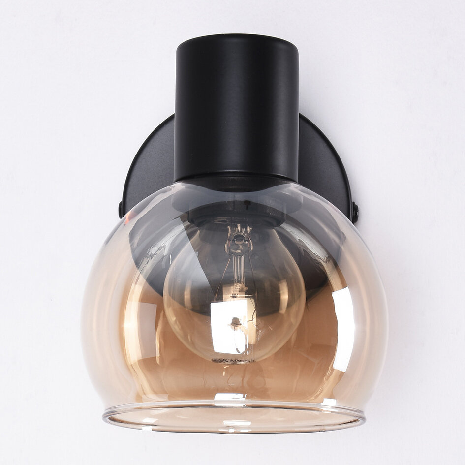 Wandspot met amber glas - Pilou