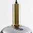Lampe suspendue moderne Ismay avec verre fumé, 3-lumières - or