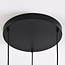 Lampe suspendue moderne Ismay avec verre fumé, 3-lumières - or