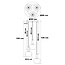 Lampe suspendue moderne Ismay avec verre fumé, 3-lumières - or