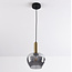 Hanglamp Ischa in appelvorm smoke glas - goud