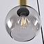 Lampe suspendue Imme avec verre fumé, 3-lumières - or