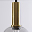 Suspension Imme 3 lumières en verre fumé et or