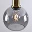 Lampe suspendue Inara avec verre fumé, 1 lumière - or