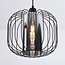 Hanglamp Dila - smoke glas met metalen spijlen