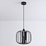 Hanglamp Dila - smoke glas met metalen spijlen