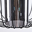 Suspension Dila en verre fumé - barreaux en métal