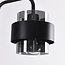 Zwarte vloerlamp Fyke in smoke glas