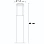 Lampadaire 44 cm noir avec abat-jour blanc laiteux - Leandre