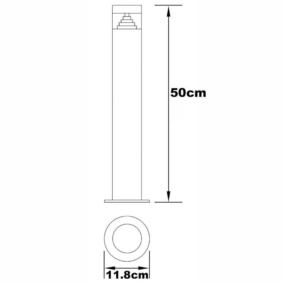 Lampadaire Tierra en acier inoxydable - couleur bois foncé