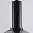 Suspension Filiz 3 lumières en verre fumé - noir allongé
