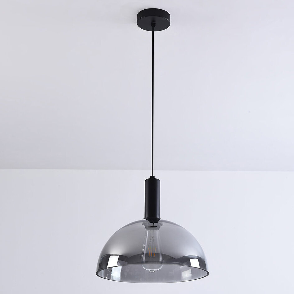 Lampe suspendue moderne en verre fumé - Fajen