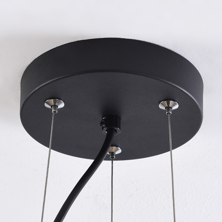 Lampe suspendue en bambou, 3 lumières - Cerise