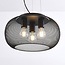 Suspension industrielle Cerise 3 lumières - métal noir avec abat-jour perforé