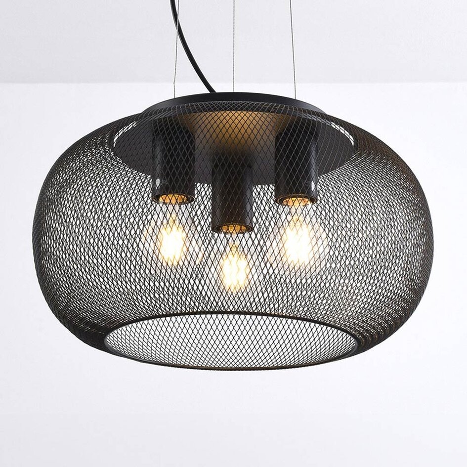 Industriële hanglamp zwart, 3-lichts - Cerise