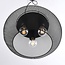 Suspension industrielle Cerise 3 lumières - métal noir avec abat-jour perforé