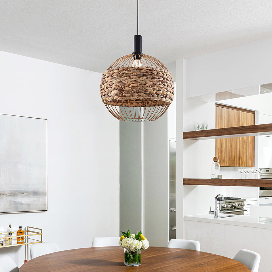 Boho hanglamp Botan met gevlochten touw