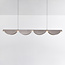 3-staps dimbare design hanglamp Mirai - geborsteld grijs met geïntegreerde LED