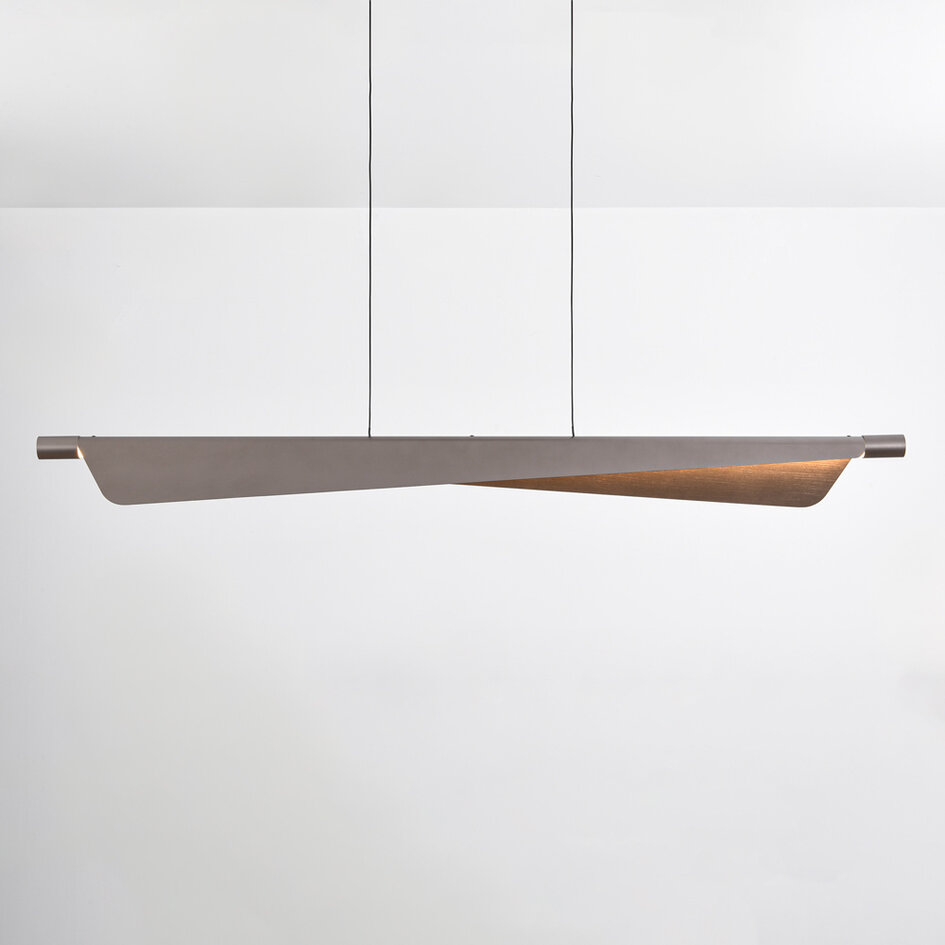 Design hanglamp Mitsu - 3-staps dimbaar - geborsteld grijs