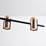 Hanglamp Kyo 6-lichts in zwart met goud