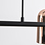 Suspension Kyo 6 lumières en noir et doré