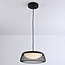 Zwarte hanglamp met open kap en dimbare LEDs - Milani