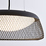 Zwarte hanglamp met open kap en dimbare LEDs - Milani