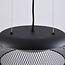 Zwarte hanglamp met open kap en dimbare LEDs - Milani