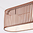 Lampe suspendue avec abat-jour en cuir, 3 lumières - Marrone