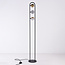 Vloerlamp Terzo met 3 draaibare spots in zwart en goud