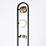 Vloerlamp Terzo met 3 draaibare spots in zwart en goud