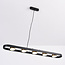 5-lichts hanglamp Sesto - zwart met gouden details