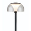 Lampadaire noir avec abat-jour transparent - Joaz