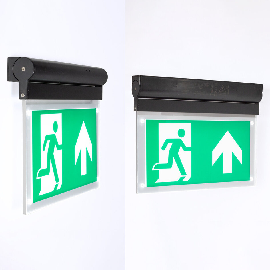 Kantelbare opbouw noodverlichting OTG-FF - zwart