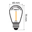 Jeu de cordons avec lampes à filament en verre clair de 1 watt : option dimmable