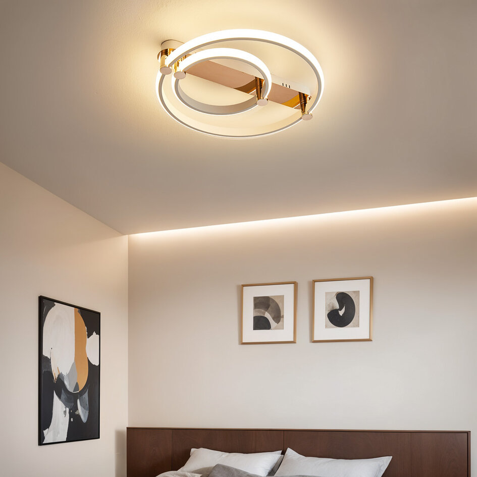 Plafondlamp rond met aanpasbare kleurtemperatuur, 2-lichts - Mentha