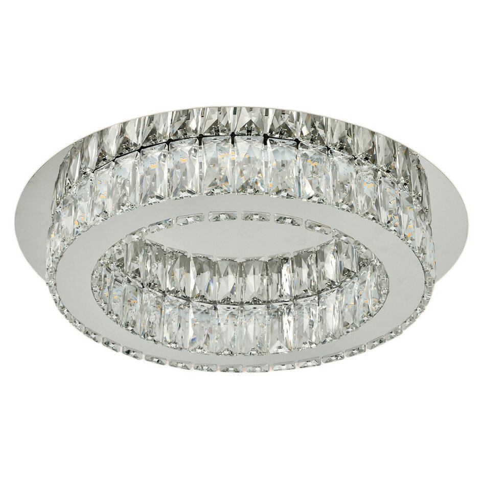 Luxe plafondlamp kristal LED 3-staps dimbaar - Diamond